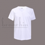 丝光全棉V领短袖衫13V03