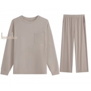 云滑糯蓬蓬-男圆领长袖家居套HYTC01